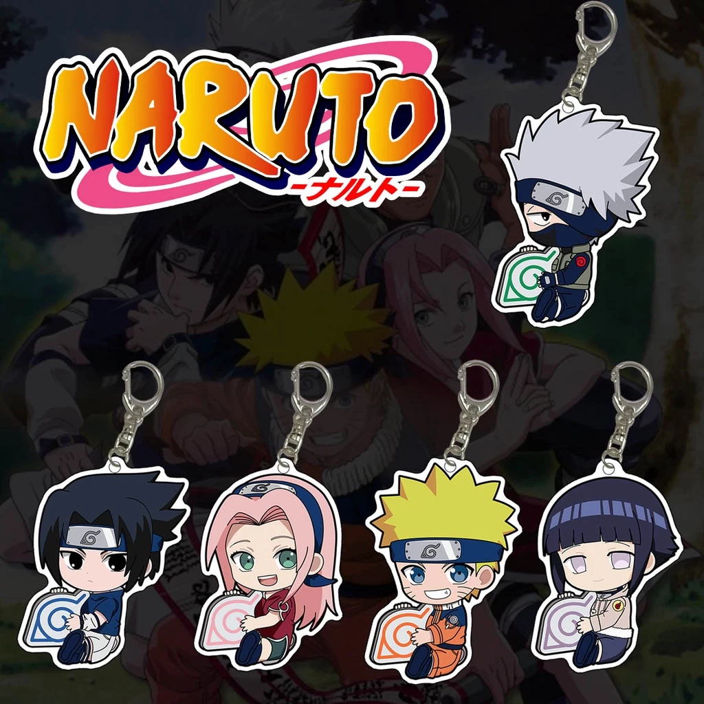 GANTUNGAN AA116 อะนิเมะ NARUTO MOTIF KEYCHAiN KEYCHAiN SASUKE SAKURA HINATA KAKASHI
