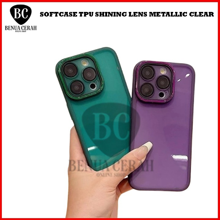 SOFT CASE TPU SHINING METALLIC CLEAR สําหรับ SAMSUNG A03 A02S A03S A03 CORE A04 A04E A04S A13 5G A05