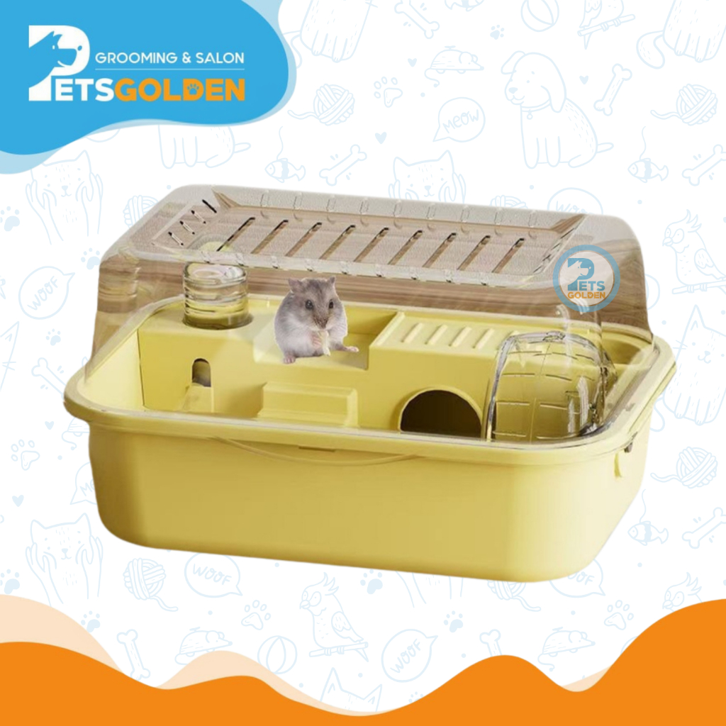 โฟมสีเหลือง HAMSTER CAGE| CUTE HAMSTER CAGE สําหรับสัตว์เลี้ยงขนาดเล็ก