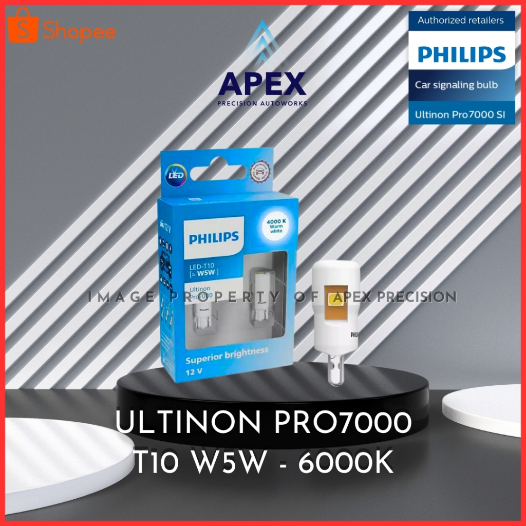 PHILIPS ULTINON PRO7000 T10 W5W DAYLIGHT EFFECT ไฟรถยนต์