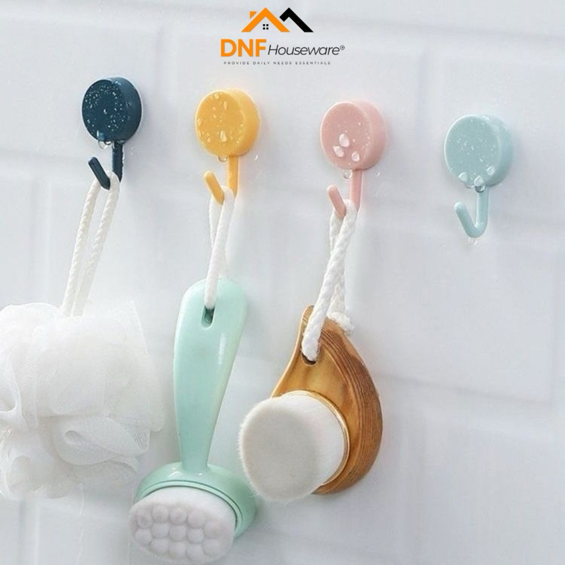 GANTUNGAN DNF HOUSE Plain Round Hanger Hook Hanger MultiPurpose Wall Hook Hanger Wall Sticker Hook S