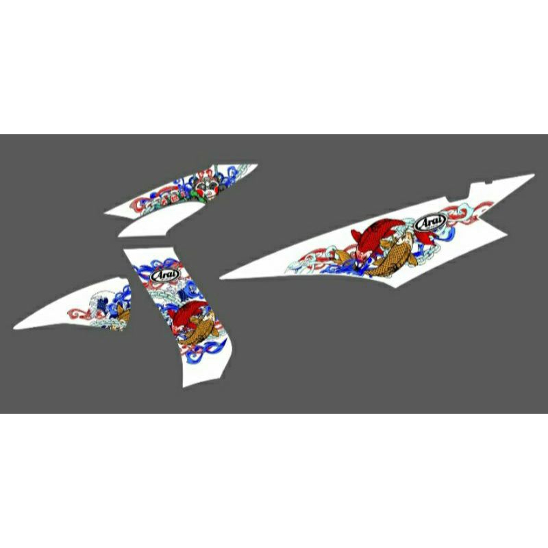 สติ๊กเกอร์แถบ TRANSPARENT MIO SOUL CARBON ARAI KOI MOTIF