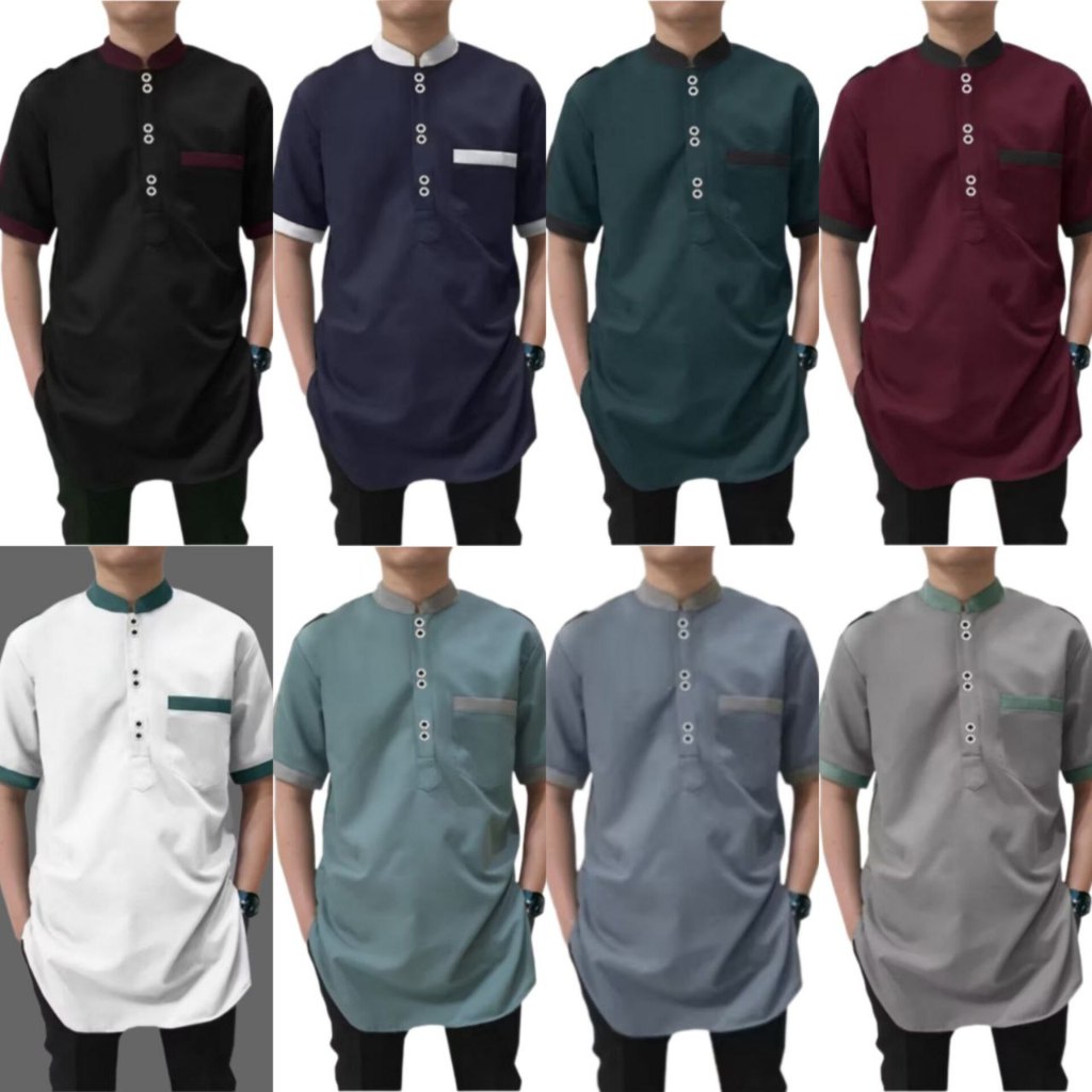 MUSLIM FASHION 2026 - ADLAN SHORT-SLEEVED KOKO SHIRT SIZE S - XXXL - FEB13 - เสื้อ JUMBO KOKOAGE - เ