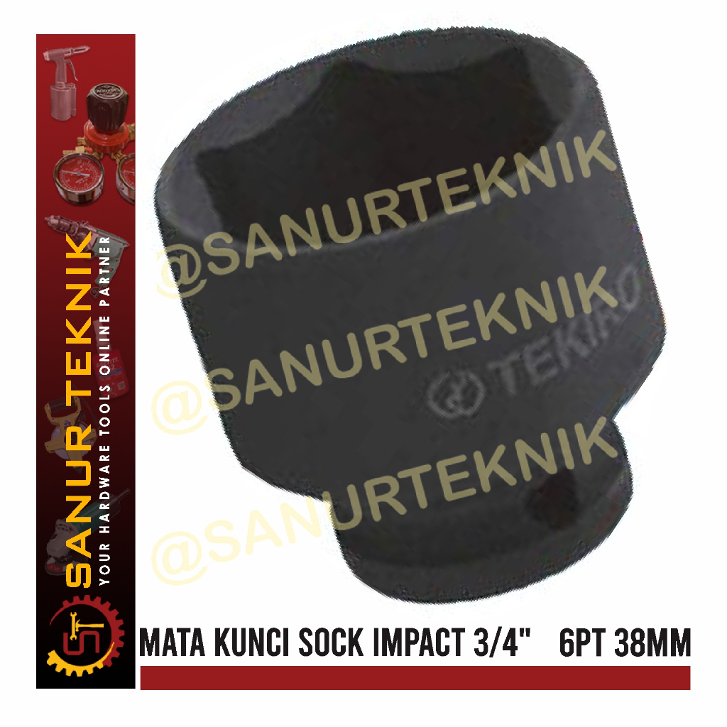 MATA TEKIRO ซ็อกเก็ตผลกระทบ/ประแจซ็อกเก็ตผลกระทบบิต 3/4" 6 PT 6PT 38MM 38 MM