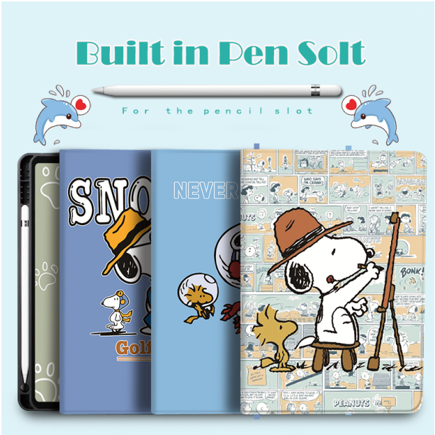 เคส Ipad Pochacco พร้อมช่องเสียบปากกา iPad Air 5 เคส iPad 10th/11th/12th pro 11 นิ้ว Air 4 3 2 1 gen