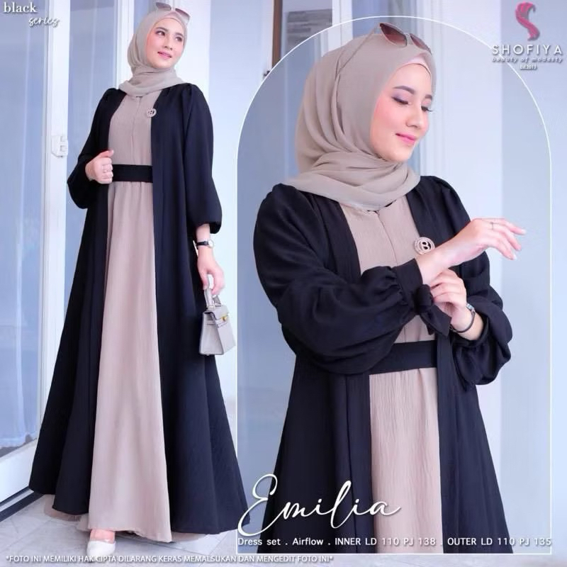 EMILIA DRESS OUTER MATERIAL CRINGKEL AIRFLOW LD 110