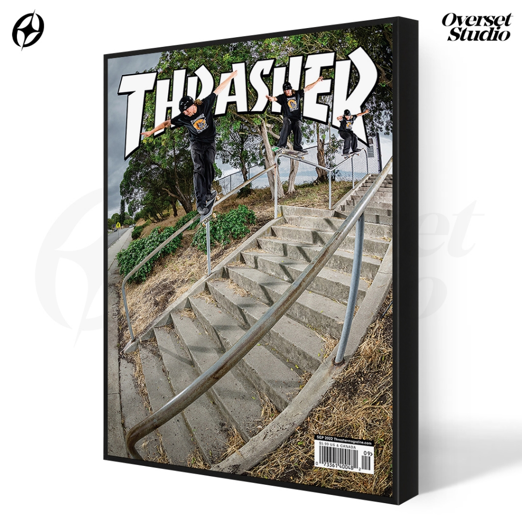 (โปสเตอร์ + Frameblock) Thrasher Aesthetic Wall Poster Minimalist Room Decor Wall Decor PST17