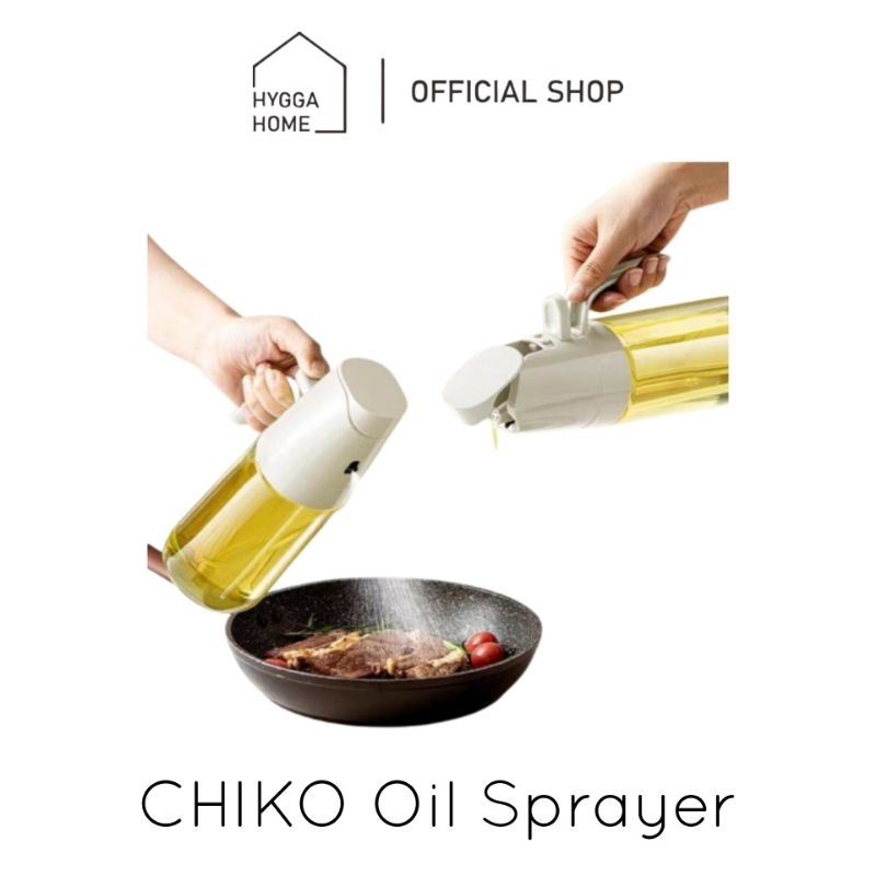 Hygga Home CHIKO Oil Sprayer 2in1 เทและสเปรย์ขวดสเปรย์แก้วมัลติฟังก์ชั่นขวดน้ํามันทําอาหาร Olive Oil