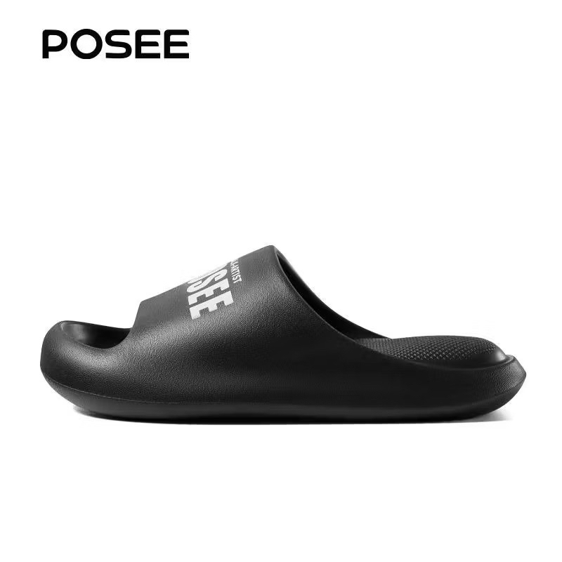 รองเท้าแตะ POSEE LOGO SLOP ดั้งเดิมสําหรับผู้ชายและผู้หญิงรองเท้าแตะยางลื่นบนรองเท้าแตะ