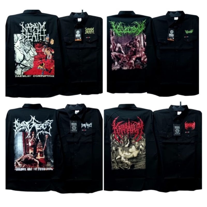 เสื้อเชิ้ตแขนยาว KEMEJA พิมพ์สกรีนวงนอก | PRPATANREBEL