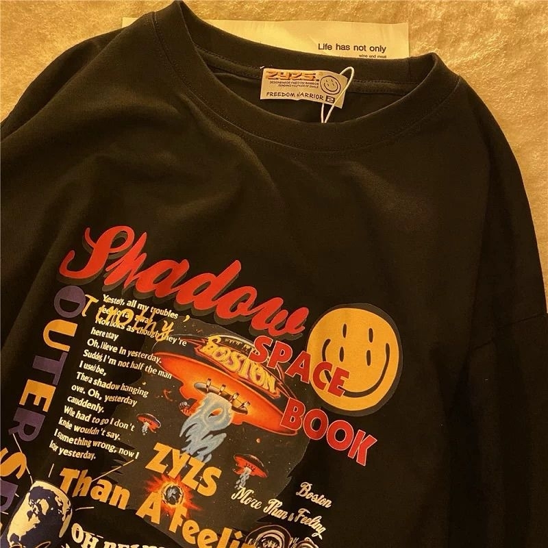 เสื้อยืดผู้หญิง KATUN | OVERSIZE TEE 100% ผ้าฝ้าย POLYESTER SHADOW DOLLBE MOTIF O-คอ SUITABLE สําหรั