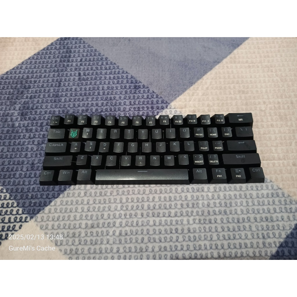 REDRAGON Keycaps Black Shine ผ่าน ABS Double Shot OEM Profile 61 คีย์คีย์บอร์ด 60% Redagon K630