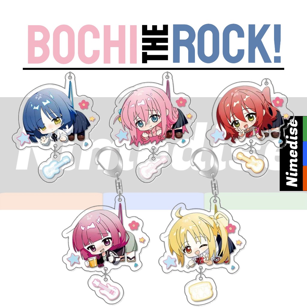 Gantungan Bochi The Rock อะนิเมะอะคริลิคพวงกุญแจโปร่งใสของขวัญของที่ระลึกของขวัญรูป Char เกม Cib Min