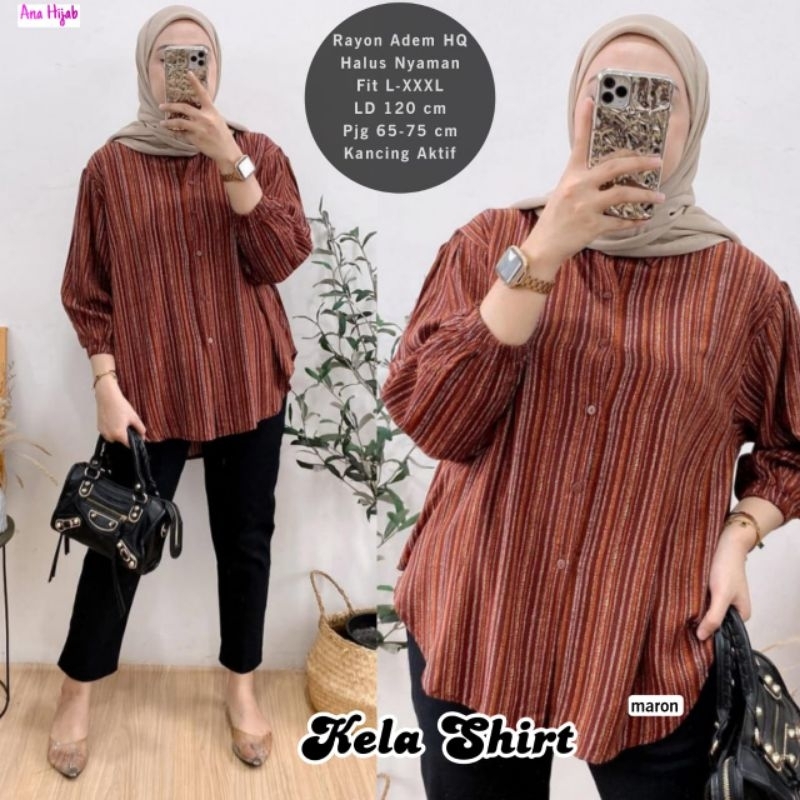 KEMEJA Kela Shirt เสื้อเรยอนผู้หญิง Original by Ana Hijab
