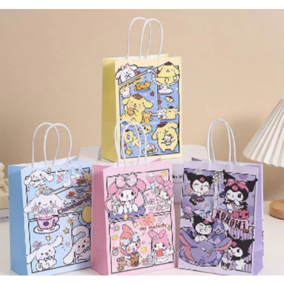 [ISTY] Paper Bag Happy birthday Animation Paper Bag Goodie Bag Childrens Snack Gift Hampers Bag Cute