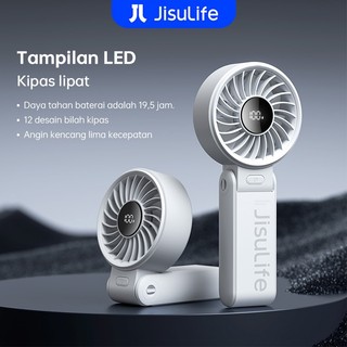 JISULIFE Life7 Kipas Angin Portable Desain Lipat Kipas Meja Baterai 5000mAh Tahan Hingga 19,5 Jam Cocok untuk Rumah Kantor & Luar Ruangan
