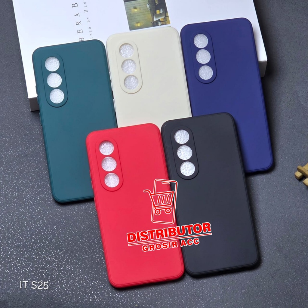 ITEL S25 ITEL S25 ULTRA CASE MACAROON SQUARE EDGE SOFT CASE LIQUID EDGE ITEL S25 ITEL S25 ULTRA MS-1