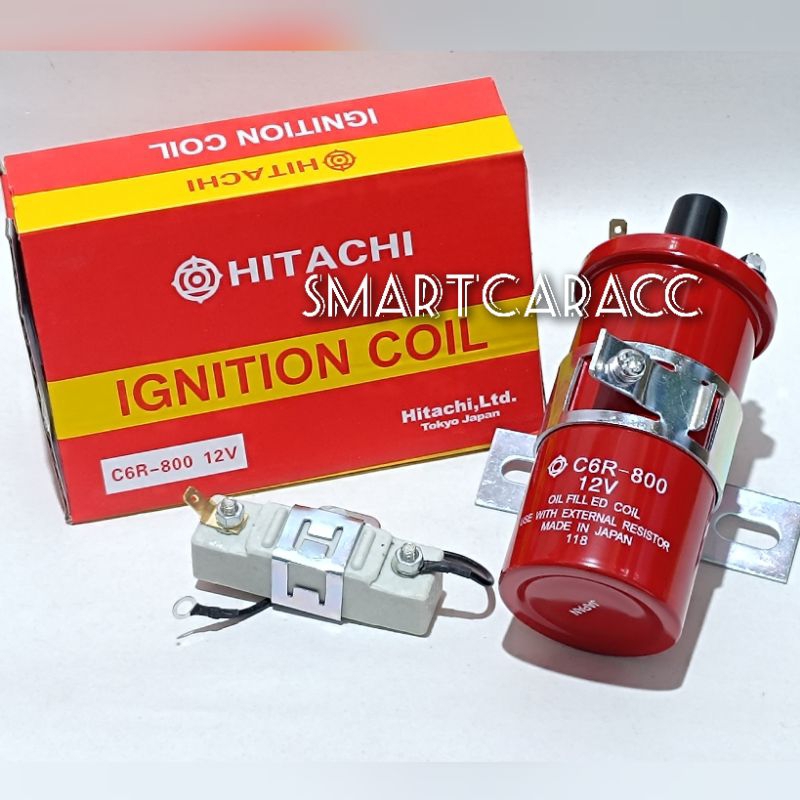 คอยล์จุดระเบิด - Hitachi Universal 12V C6R 800 Long Tube Bottle Temple Coil