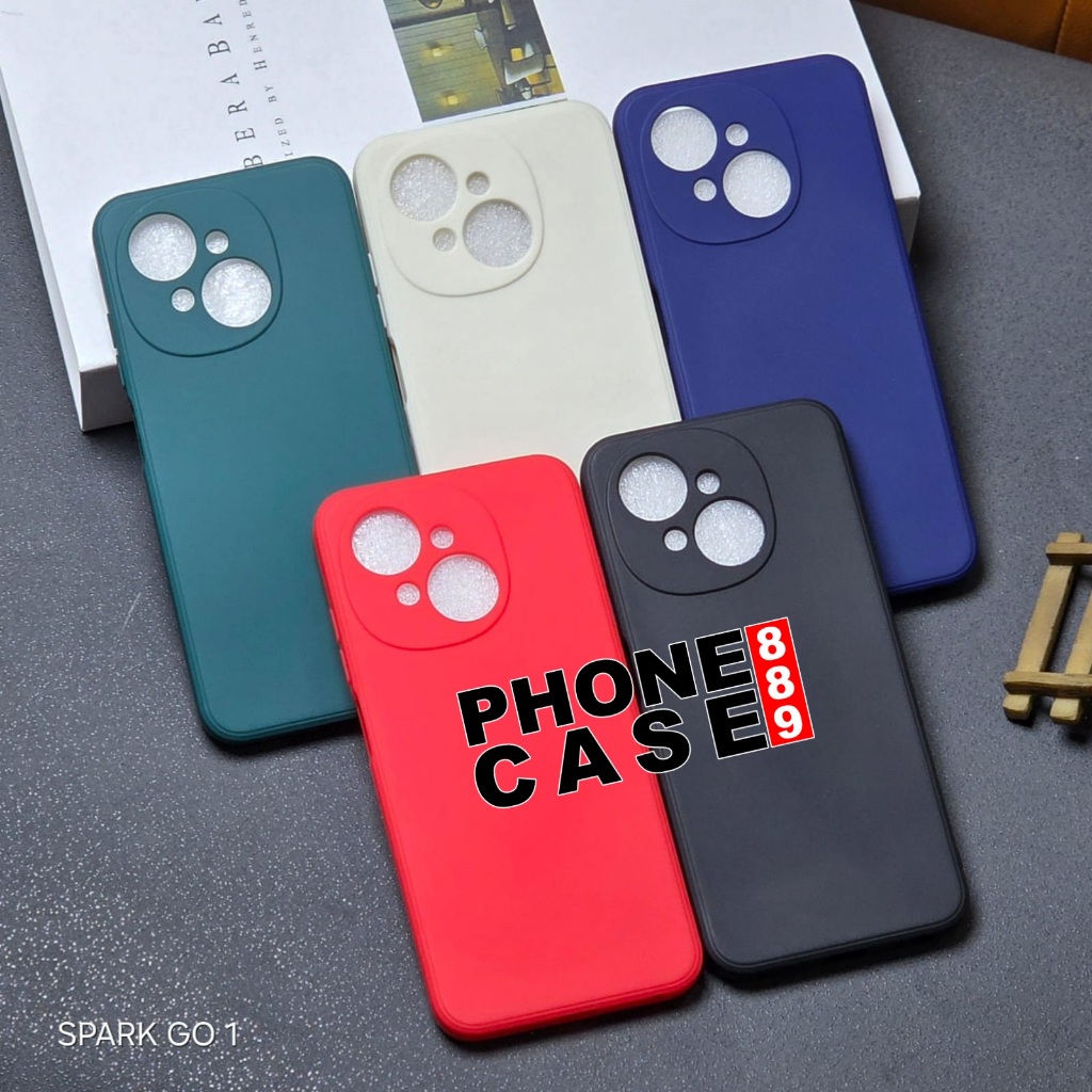 TECNO SPARK GO 1 CASE MACAROON SQUARE LIQUID EDGE เคสอ่อน TECNO SPARK GO 1