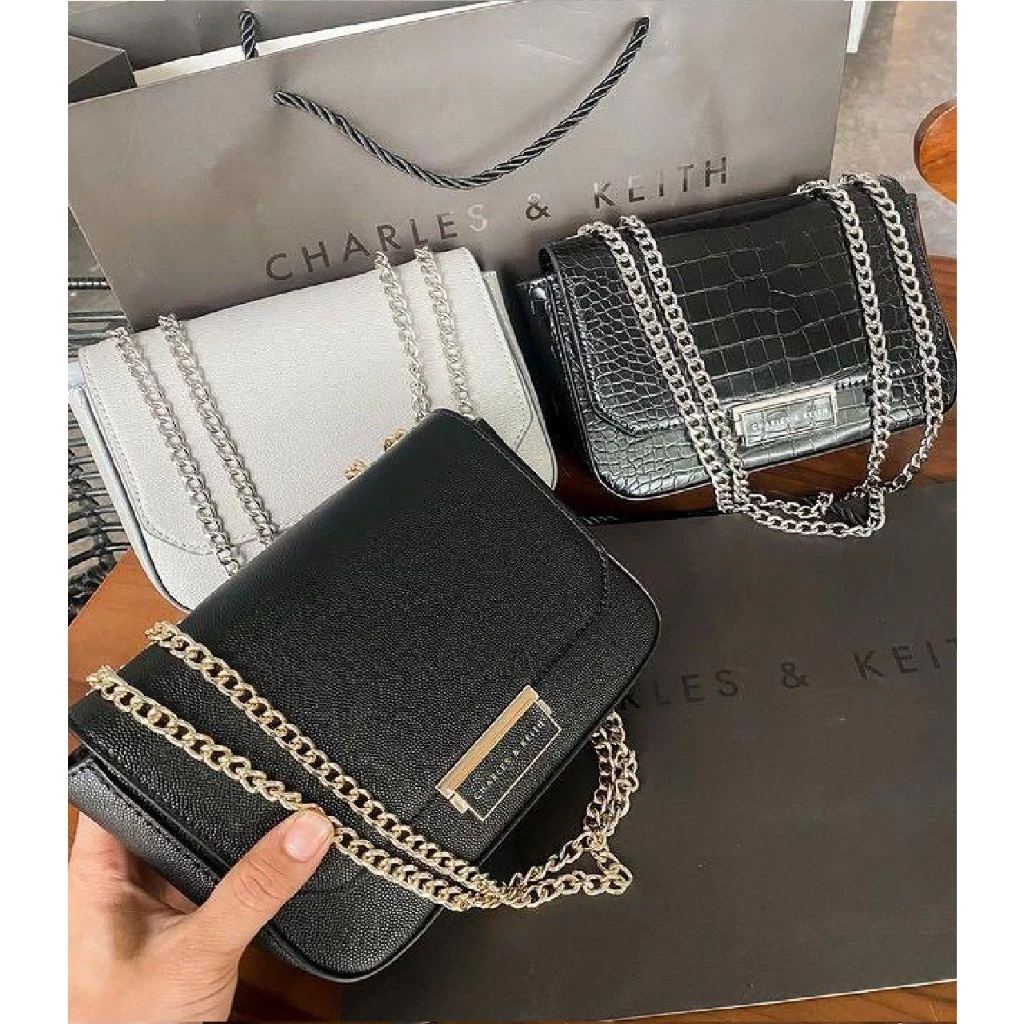 CH4RL3S&K3ITHH กระเป๋าผู้หญิง SLING BAG SHOULDER BAG CROCO PREMIUM IMPORT