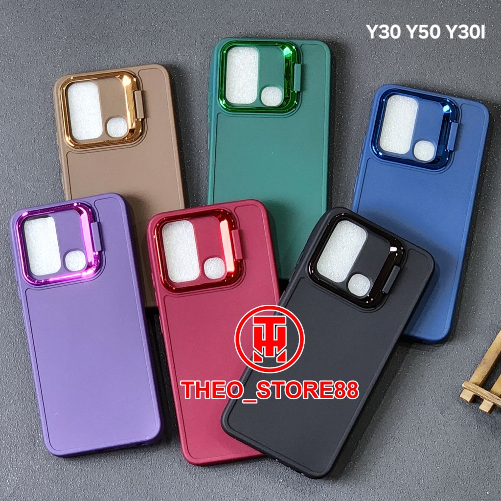 VIVO Y50 VIVO Y30 CASE MACAROON KICKSTAND เคสกล้องขาตั้งกล้อง VIVO Y50 VIVO Y30