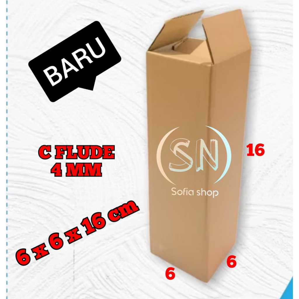 C-FLUDE 4MM PACKING CARDBOARD 6x6x16cm / ONLINE SHOP PACKING CARDBOARD 6 x 6 x 16 CM