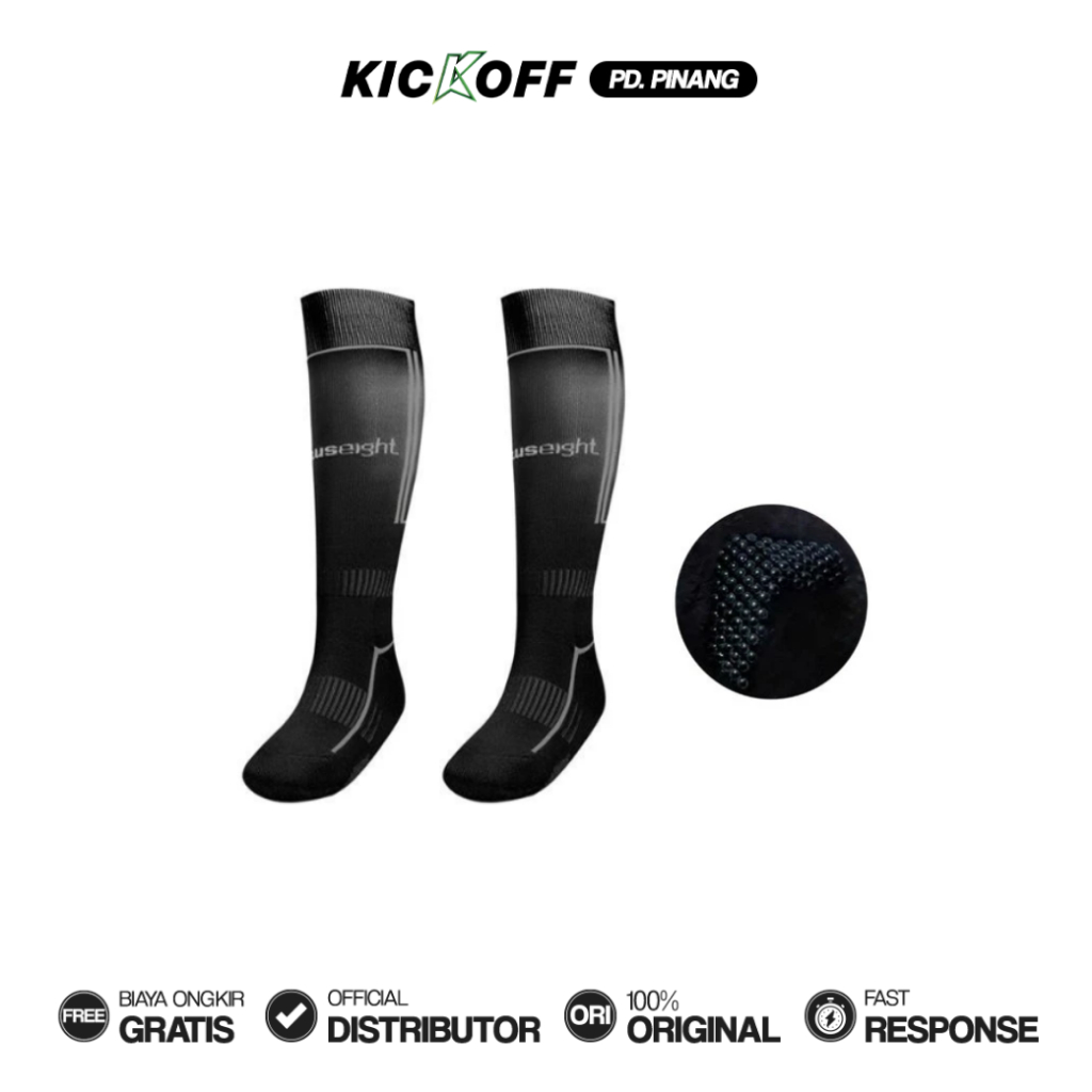 ORTUSEIGHT HELIOS FB SOCKS JR KIDS FOOTBALL SOCKS - สีดํา