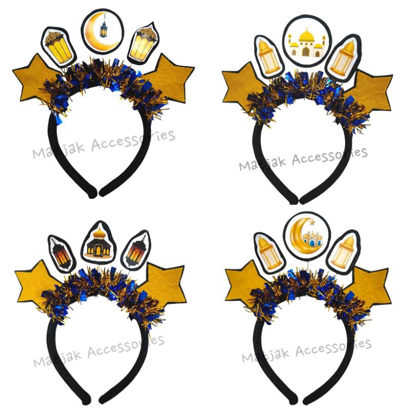 Eid Headband Bandana สําหรับ Live Eid al-Fitr Theme Eid Mubarak Theme อุปกรณ์สด