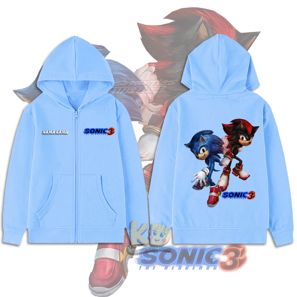 SONIC 3 และ SHADOW BOYS ZIPPER SWETER JACKET - SONIC3 CHILDRENS ZIPPER HOODIE