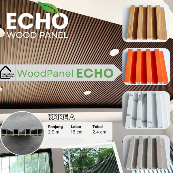 ECHO WALL PANEL WPC / GRID WALLPANEL / WPC PANEL ECHO CODE A