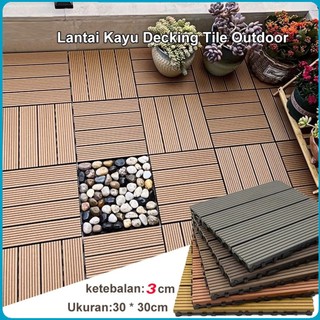 Estation - WPC Decking Tile DIY 30*30cm - Lantai Kayu - Decking Tile - Lantai Kayu Outdoor Indoor