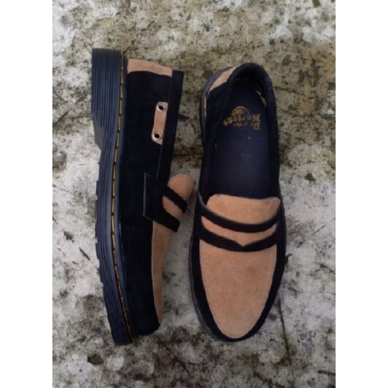 DR MARTIN FORMAL SUEDE รองเท้าผู้ชายและผู้หญิง/UNISEX SUEDE DOKMAR CASUAL รองเท้าผู้ชายฟรีกล่อง