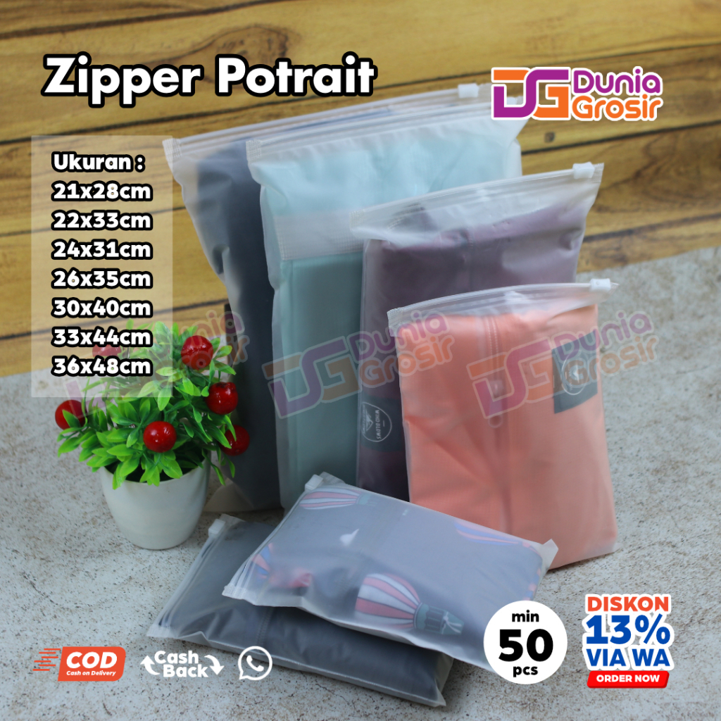 [CONTENTS OF 100] ถุงซิปภาพโปร่งใส Doff Organizer Bag กระเป๋าเก็บของพลาสติก | ซิปล็อคซิปถุงเก็บพลาสต