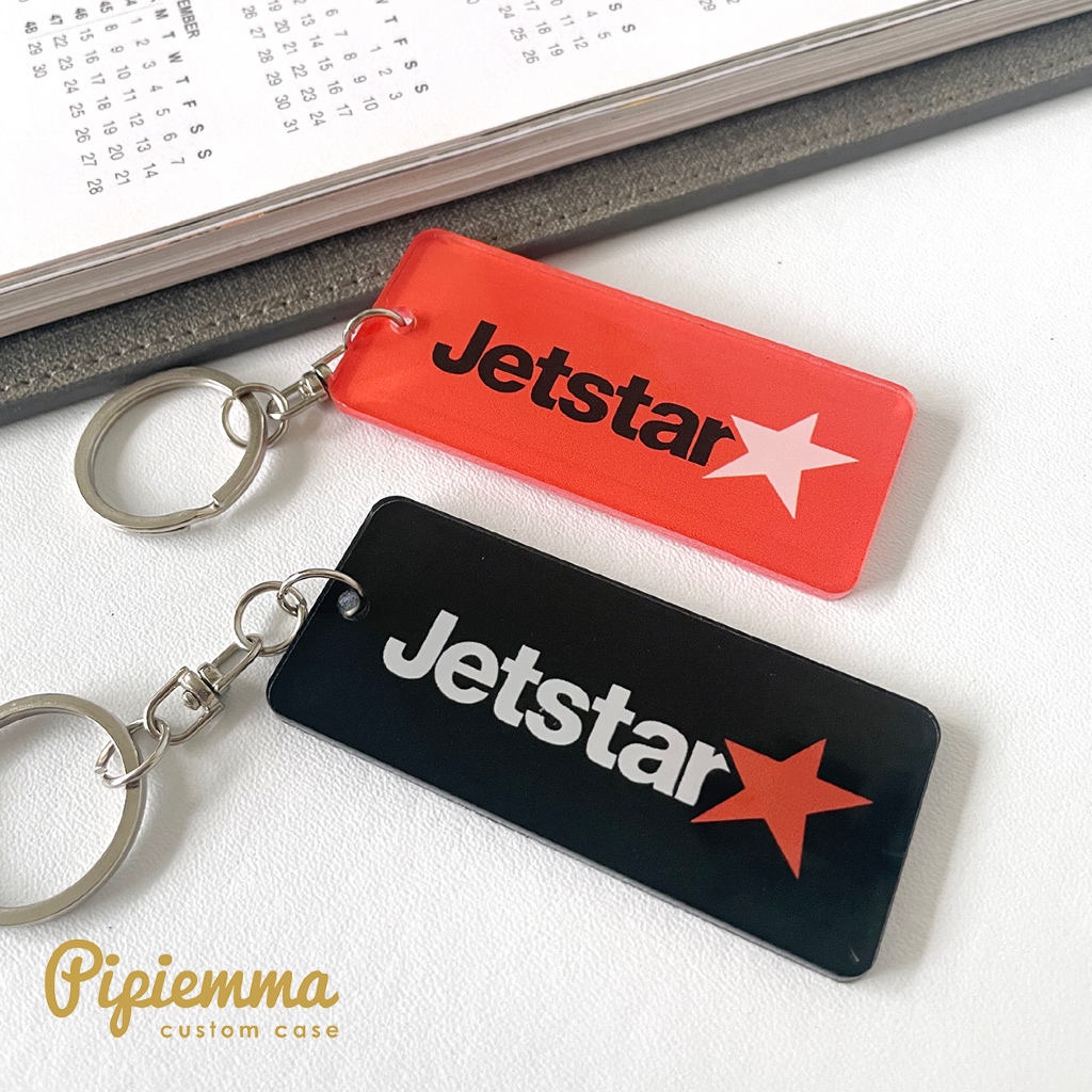GANTUNGAN พวงกุญแจ Jetstar Airlines พวงกุญแจชื่อแบบกําหนดเอง