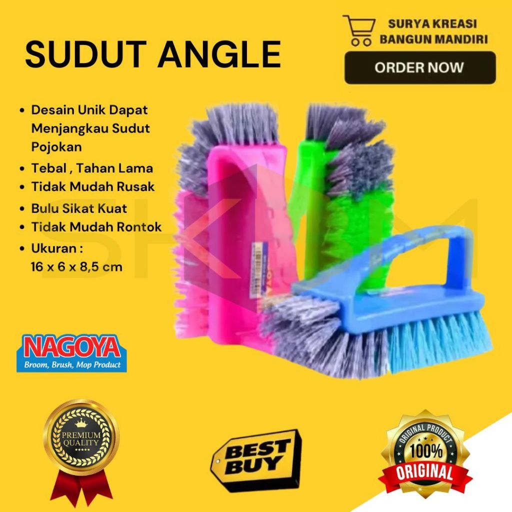 NAGOYA ANGLE BRUSH 909 - NAGOYA CORNER BRUSH 909 - NAGOYA FLOOR BRUSH - NAGOYA BATHROOM CORNER BRUSH