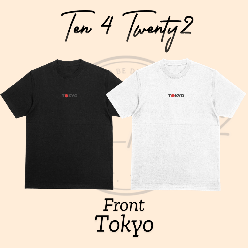 เสื้อยืด Ten4 Twenty2 สีดําสีขาว Tokyo T4T2