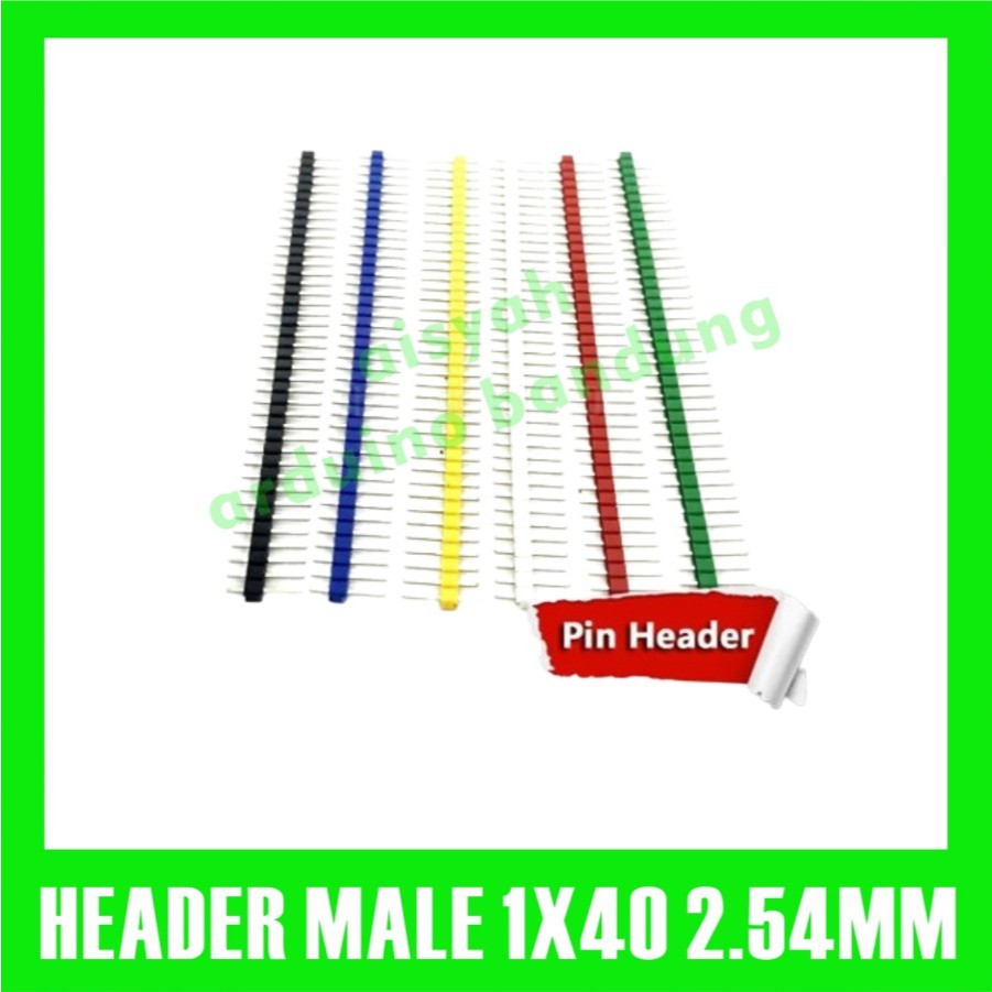 ชาย Header Pin 2.54mm 1X40 40 Pin แถวเดียว Strip Color Connector