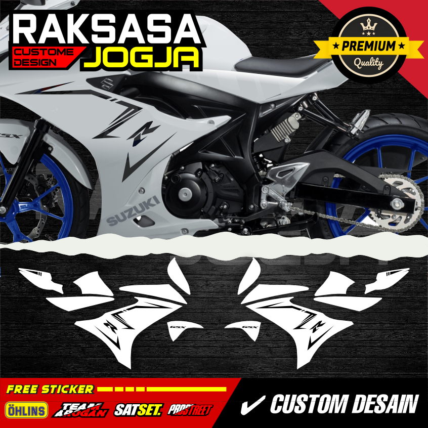 SUZUKI GSX 150R STRIPING TRANSPARENT DOFF GLOSSY VINYL ALREADY CUT JUST STICK คุณภาพระดับพรีเมียม - 