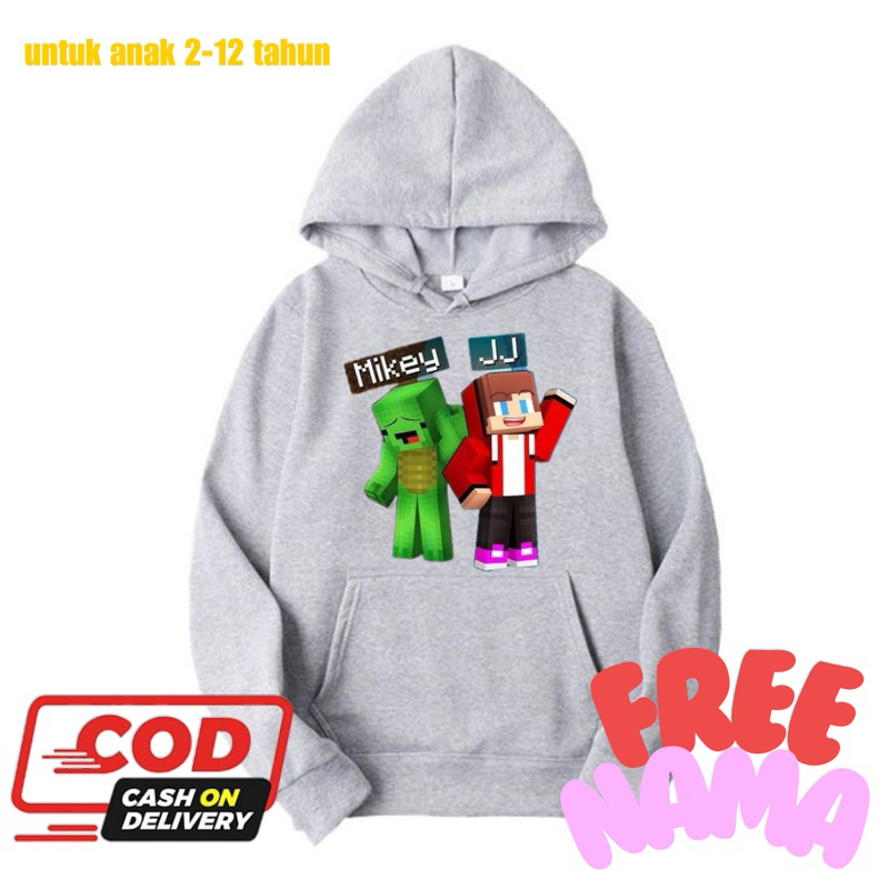 JJ AND MIKEY MINECRAFT CHILDRENS HOODIE SWETER