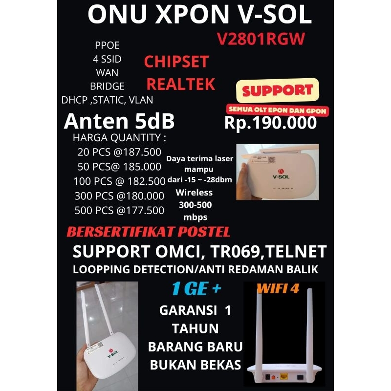 Sasageyou - ONU XPON VSOL V2801RGW