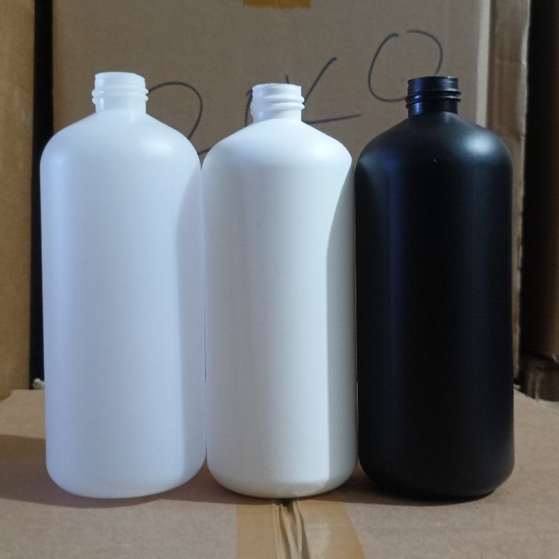 ขวดพลาสติกรูปไข่ HDPE ขนาด 500 มล. พร้อมขวดเสริมความงาม HDPE ขนาด 500 มล.