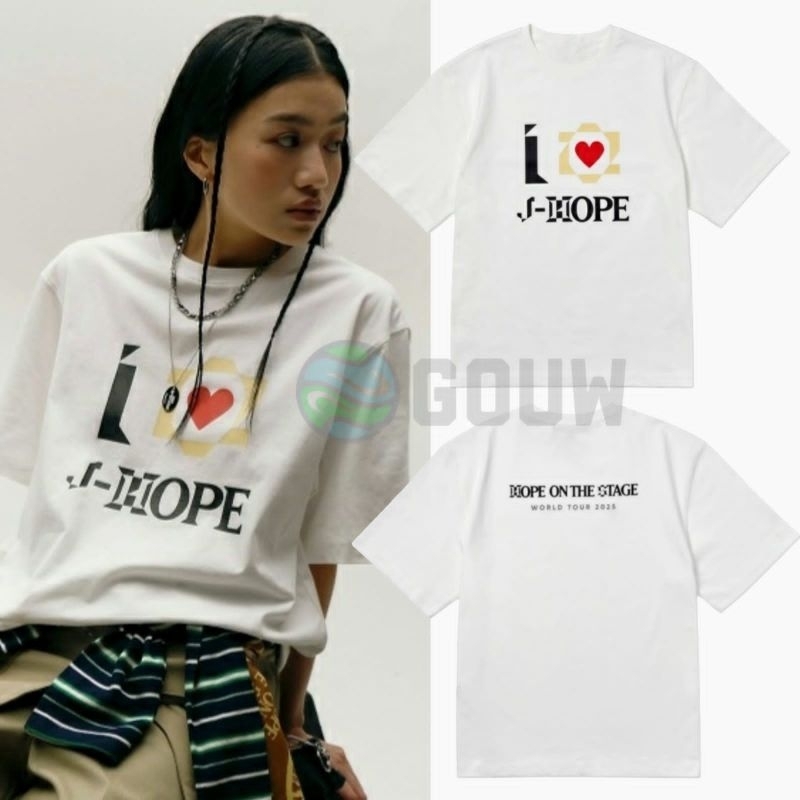 TSHIRT KAOS I LOVE JHOPE MERCH HOPE ON THE STAGE TOUR 2025 เสื้อผ้าทางอากาศ HOPE BTS ARMY BANGTAN สไ