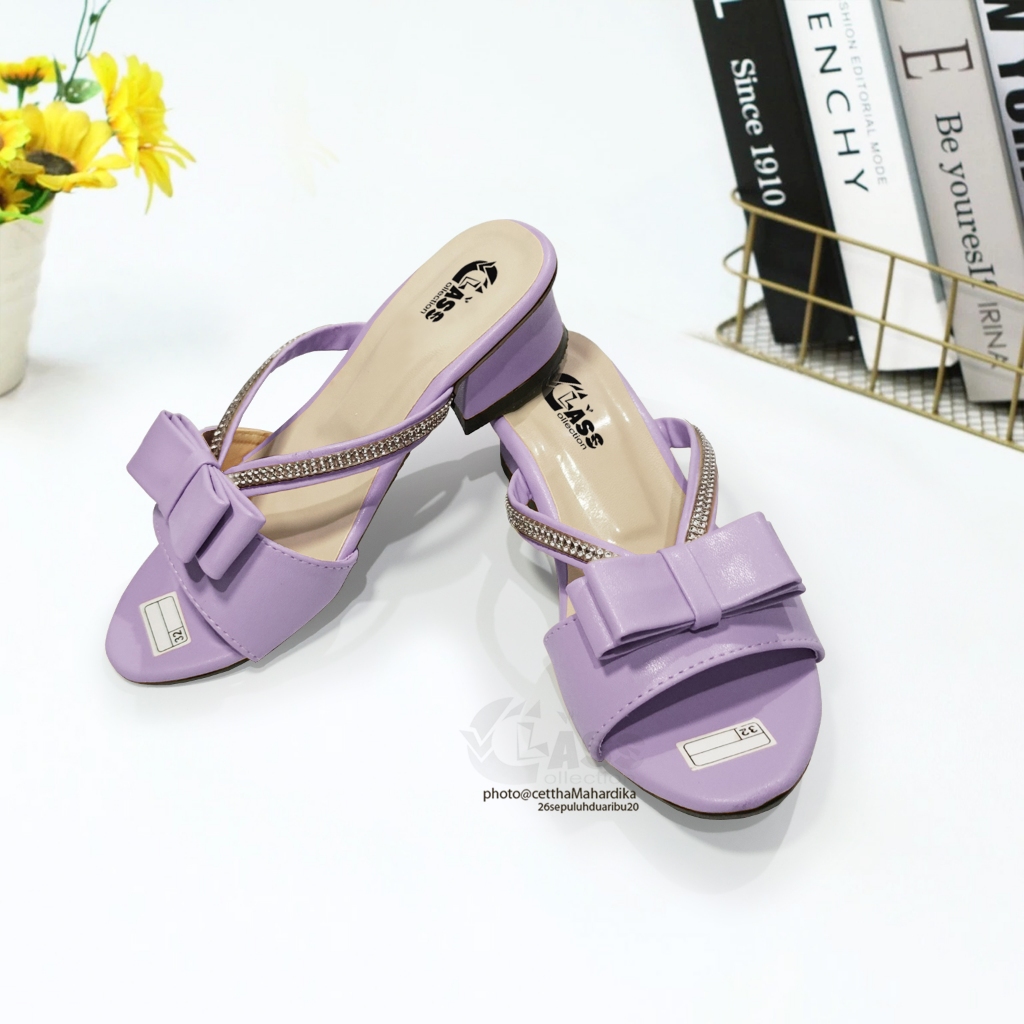 Oglee Shop Party Sandals LABELA Party Sandals สําหรับเด็กและผู้ใหญ่พร้อมริบบิ้นแวววาว