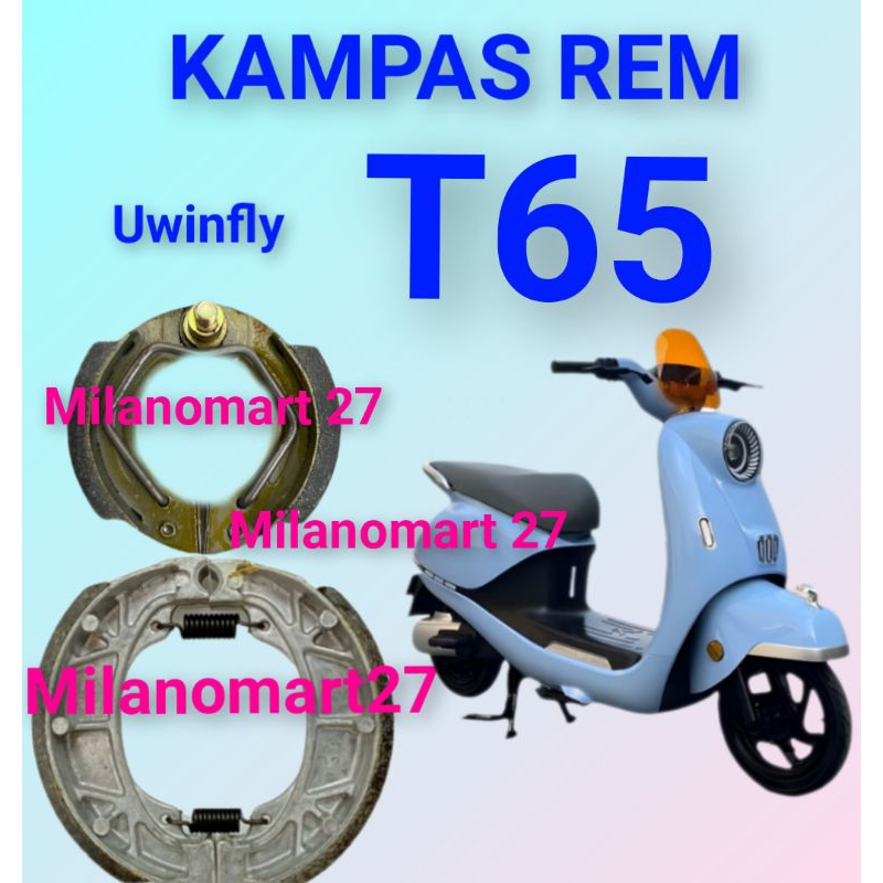 Uwinfly T65 ผ้าเบรค uwinfly t65 ผ้าเบรคจักรยานไฟฟ้า