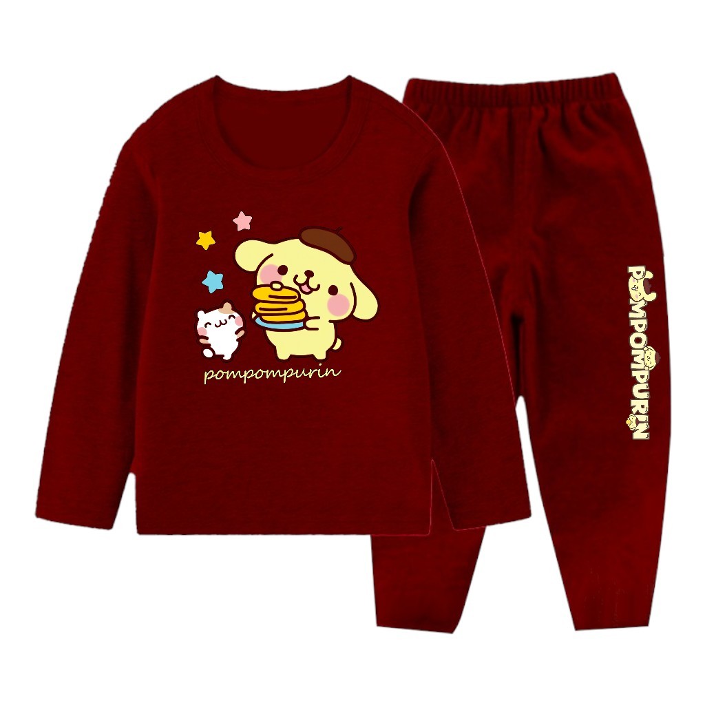 ชุดชุดนอนเด็กแขนยาว / ชุดนอนเด็กผู้หญิง ภาพปอมปอมปูริน 2191