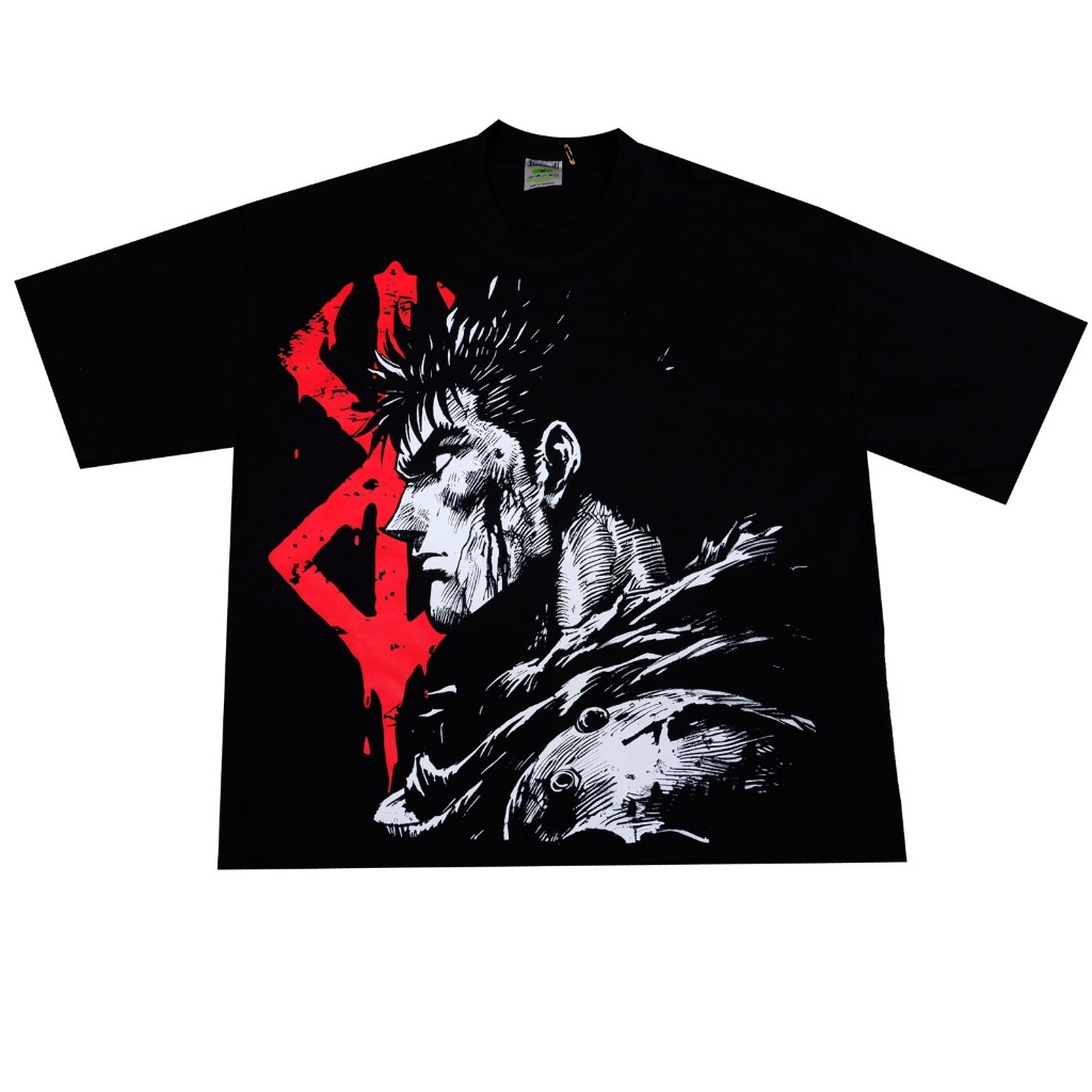 VONSEEY BERSERK ANIME MANGA BLACK BOXY เสื้อยืด