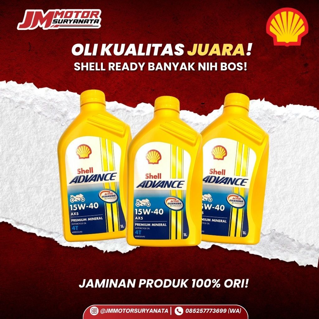 SHELL AX5 1L/1000ML 15W-40 เชลล์ล่วงหน้า