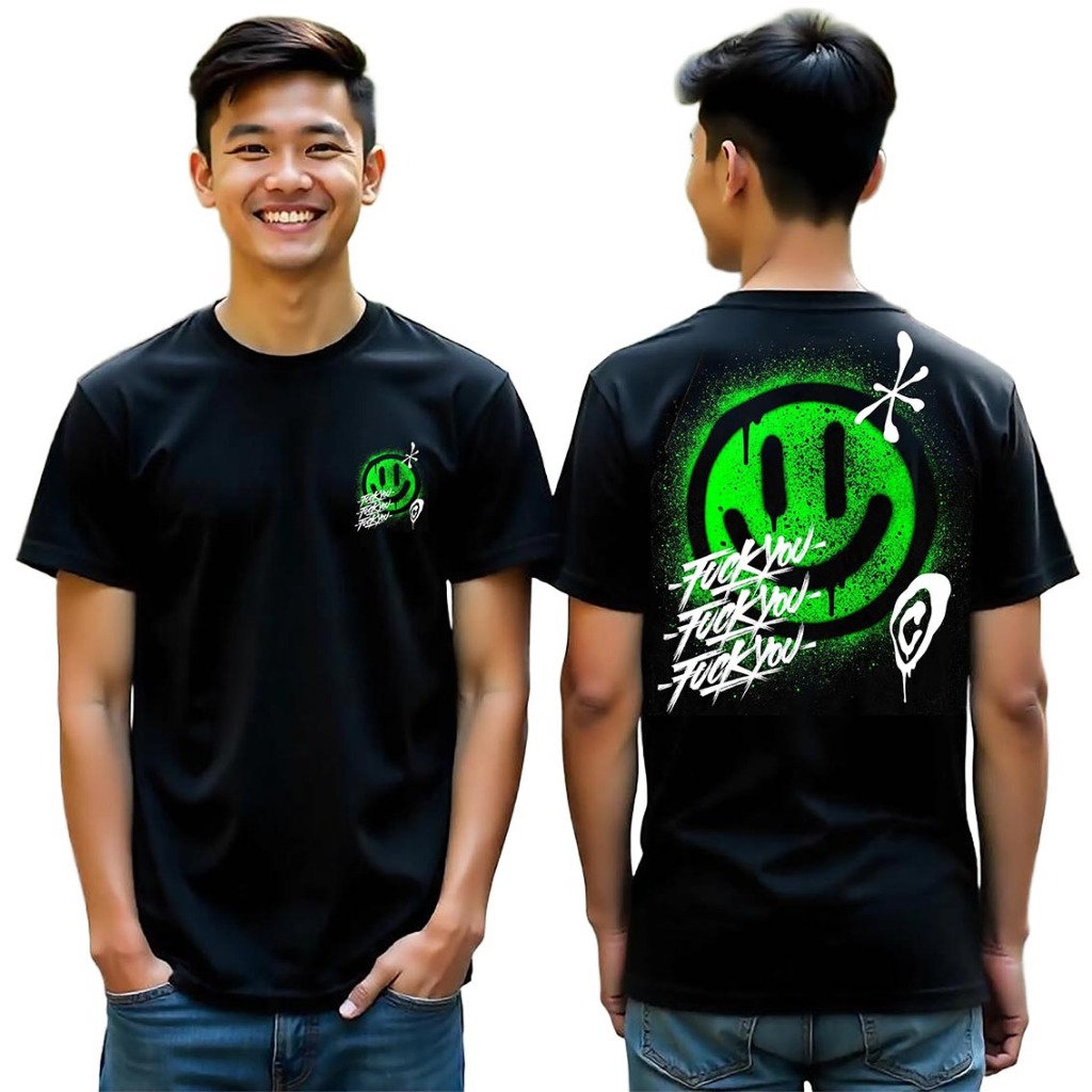 เสื้อ distro พรีเมี่ยม FCK YOU SMILE 24s