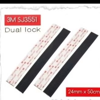 3M Dual Lock ตัวยึดแบบขยายได้ 24 มม. สีดํา SJ3551