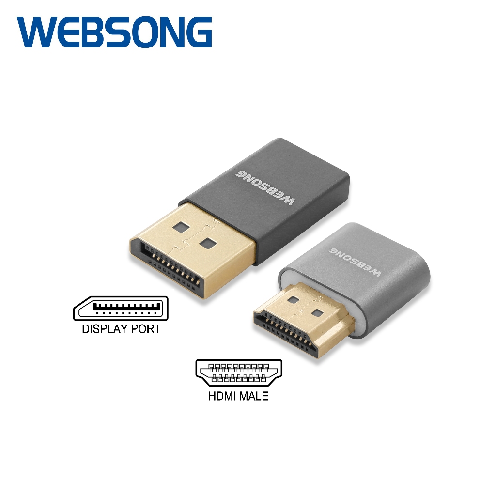 HDMI Male / Displayport Male Dummy สําหรับ Virtual Display